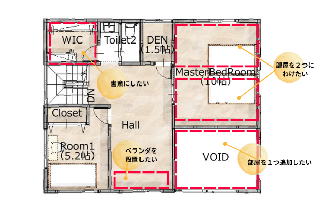 利休の間取りアレンジ